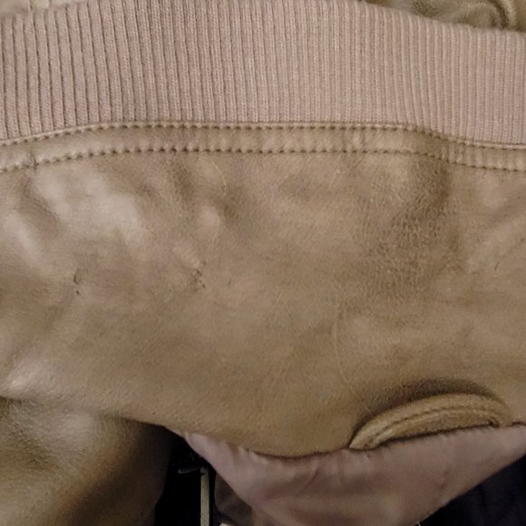 Bernardo Woman's Vegan Leather Motor Cycle/Bomber Style Jacket, Dark Tan, Size M - Picture 15 of 15